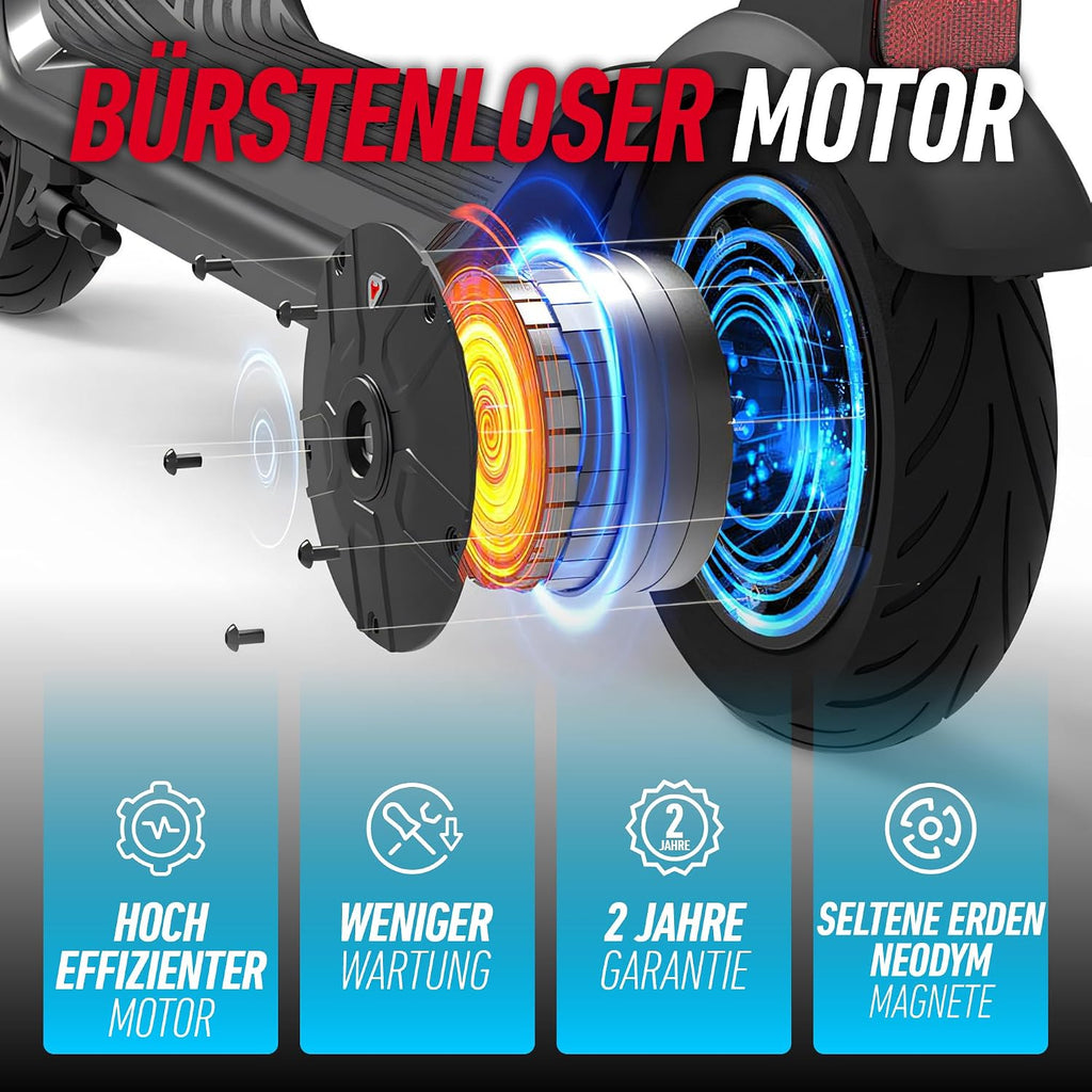 NIU KQi100P E-Scooter mit ABE, bis zu 29 km Reichweite, 300 W Motor, 10 Zoll Luftreifen, hydraulische Vorderradfederung, App-Steuerung, Anthrazit/Schwarz**