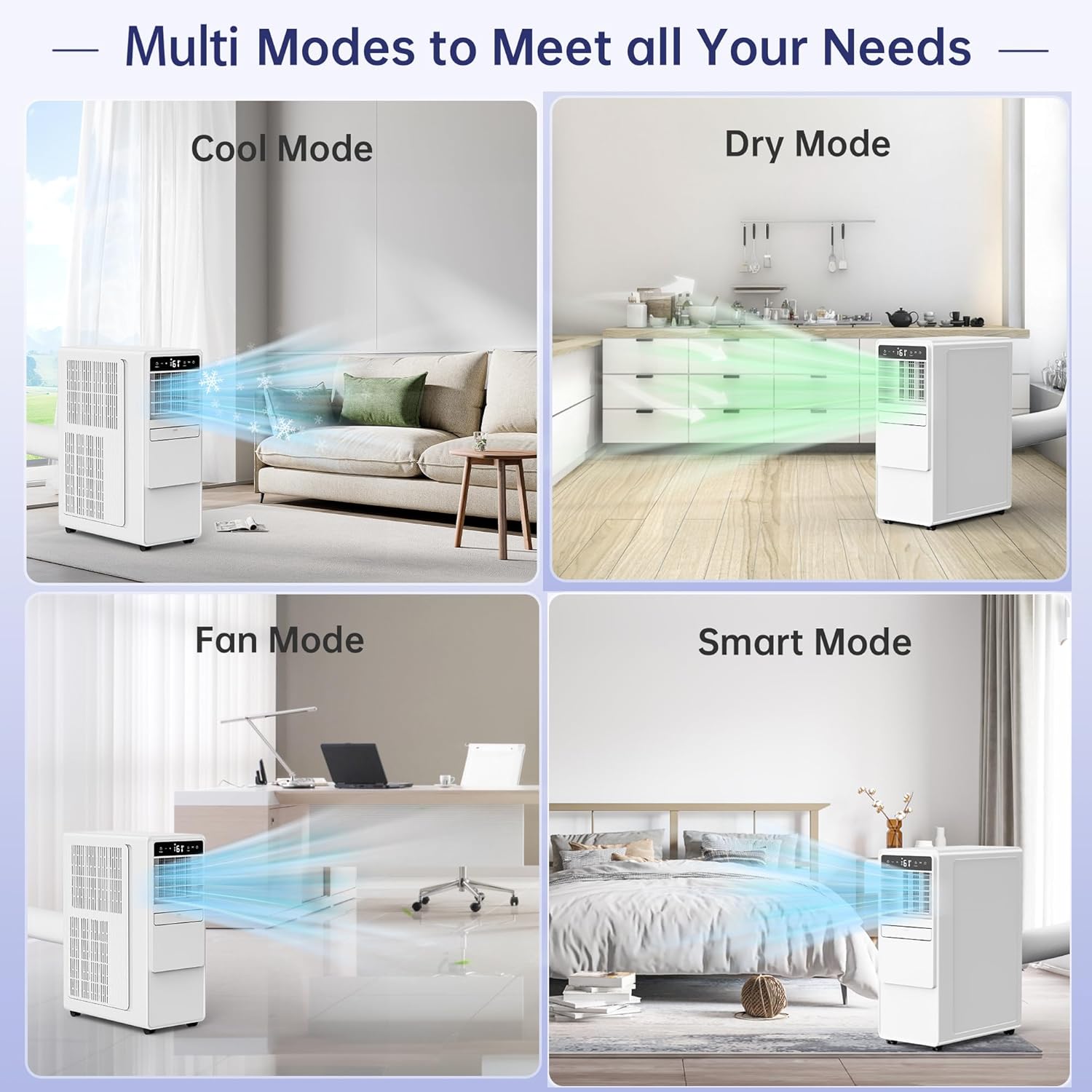 12000BTU Portable Air Conditioners with Remote, Floor Standing Cooling Portable AC Unit with Fan & Dehumidifier,Sleep and Timer Mode,For Room up to 500 sq.ft, Windows Sealing Kit Included