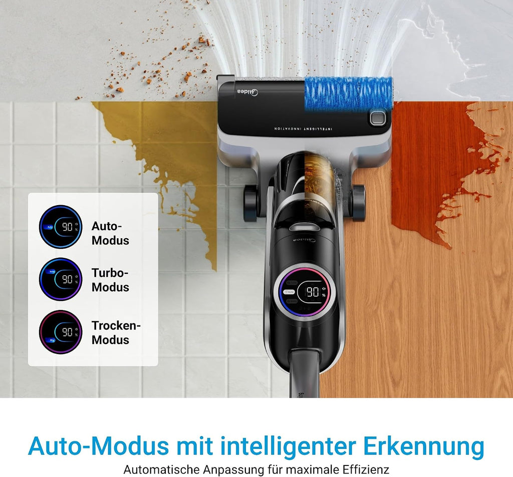 Midea X10 SF 3-in-1 Nass-Trocken Akku-Sauger – KI-Erkennung, 60°C Heißlufttrocknung, Selbstreinigung