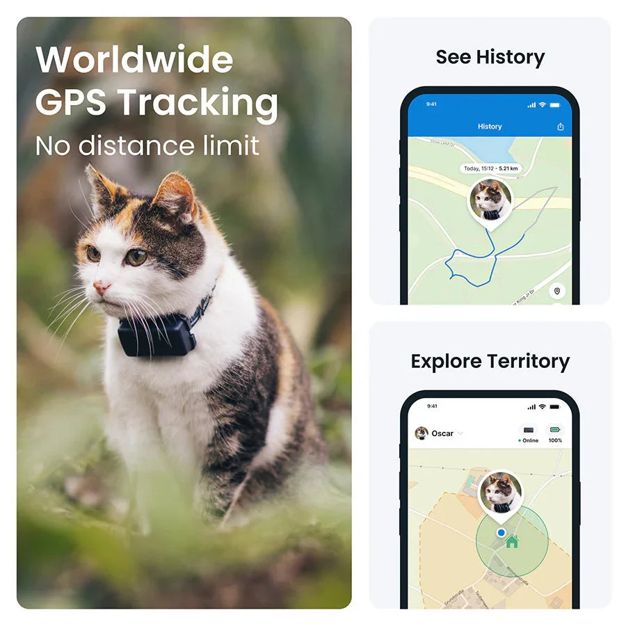 Tractive Smart GPS Cat Tracker with Activity Monitoring – Black