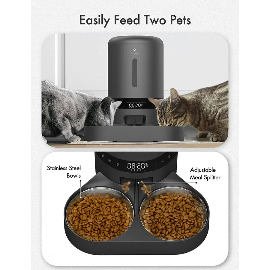 PetLibro Dual Granary Automatic Pet Feeder – Black 5L