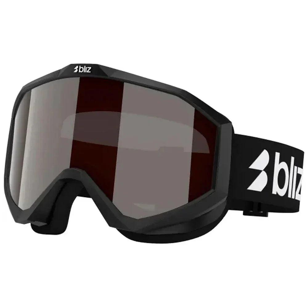 Bliz Liner Black White Logo Goggle Orange Silver Mirror Lens