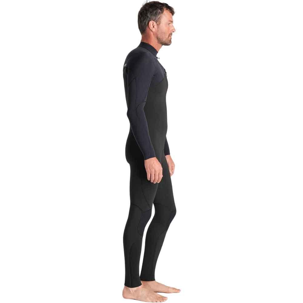 C-Skins NuWave Session 4/3mm Mens GBS Chest Zip Black / Black