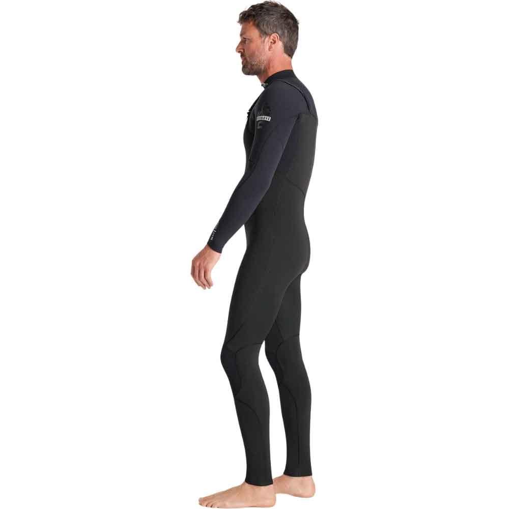 C-Skins NuWave Session 4/3mm Mens GBS Chest Zip Black / Black