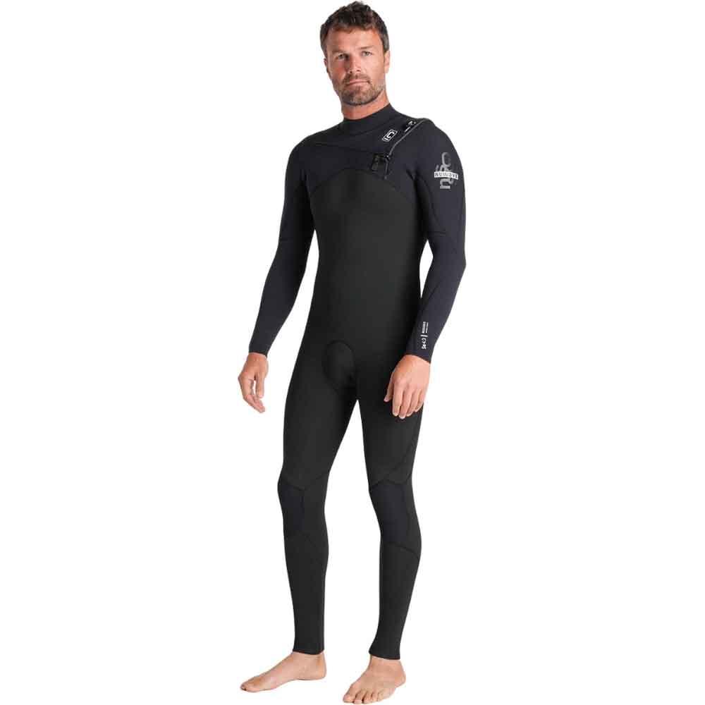 C-Skins NuWave Session 4/3mm Mens GBS Chest Zip Black / Black