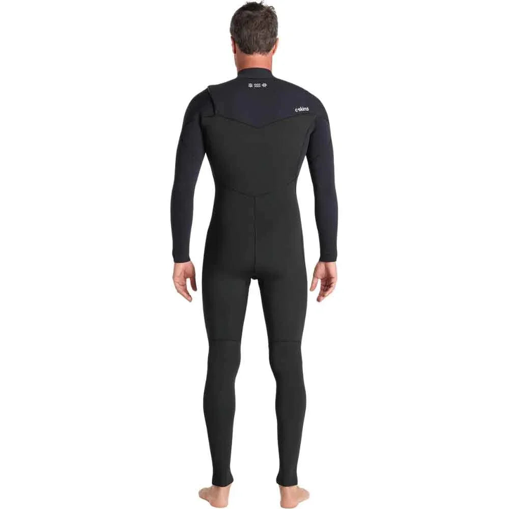 C-Skins NuWave Session 4/3mm Mens GBS Chest Zip Black / Black