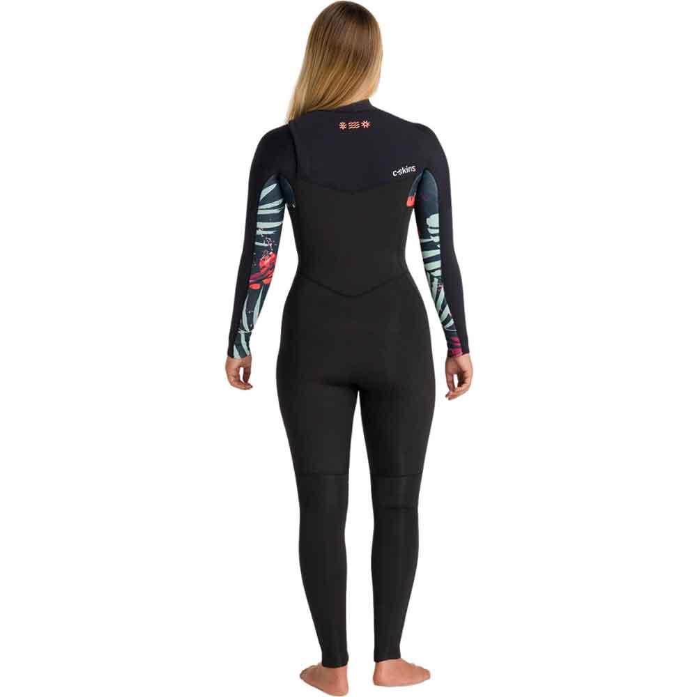 C-Skins NuWave Solace 4/3mm Womens GBS Chest Zip Raven Black