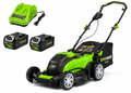 40V Cordless Lawn Mower with Batteries, Charger & 40L Grass Collection Bag