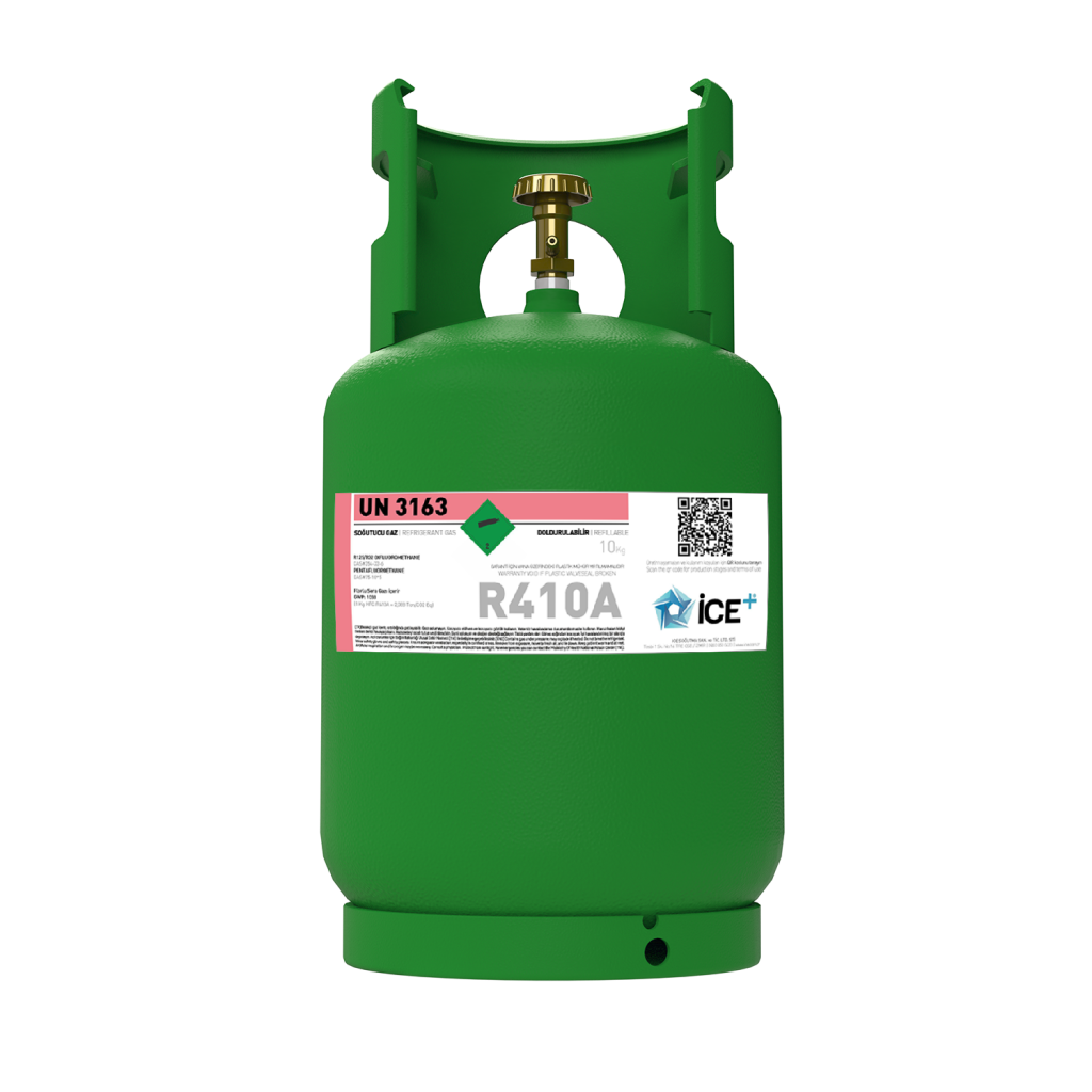 R410A Klimagas Kältemittel – 10 kg, aufladbarer Zylinder, 1/4 Anschluss