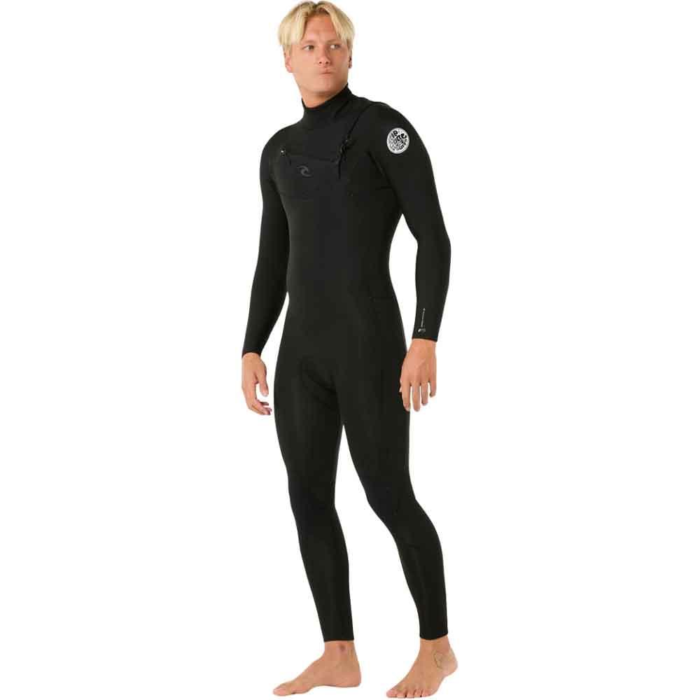 Rip Curl Dawn Patrol Pro Chest Zip 4/3mm Wetsuit Black