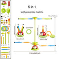 5 in 1 Ladybug Exercise Machine – Kids Active Play & Coordination Toy