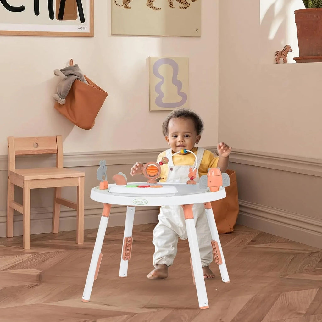 3-in-1 Baby Activity Centre Jumper & Play Table – 360° Rotating Seat with Interactive Toys