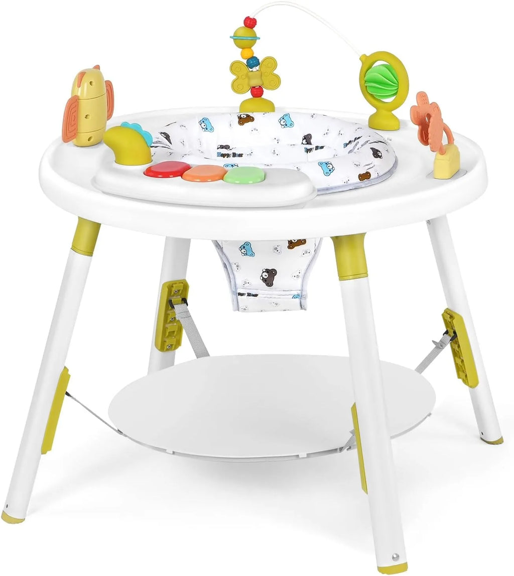 3-in-1 Baby Activity Centre Jumper & Play Table – 360° Rotating Seat with Interactive Toys
