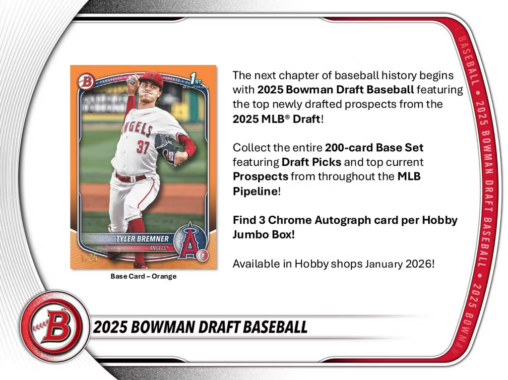 2025 Bowman Draft Baseball Hobby Jumbo Box