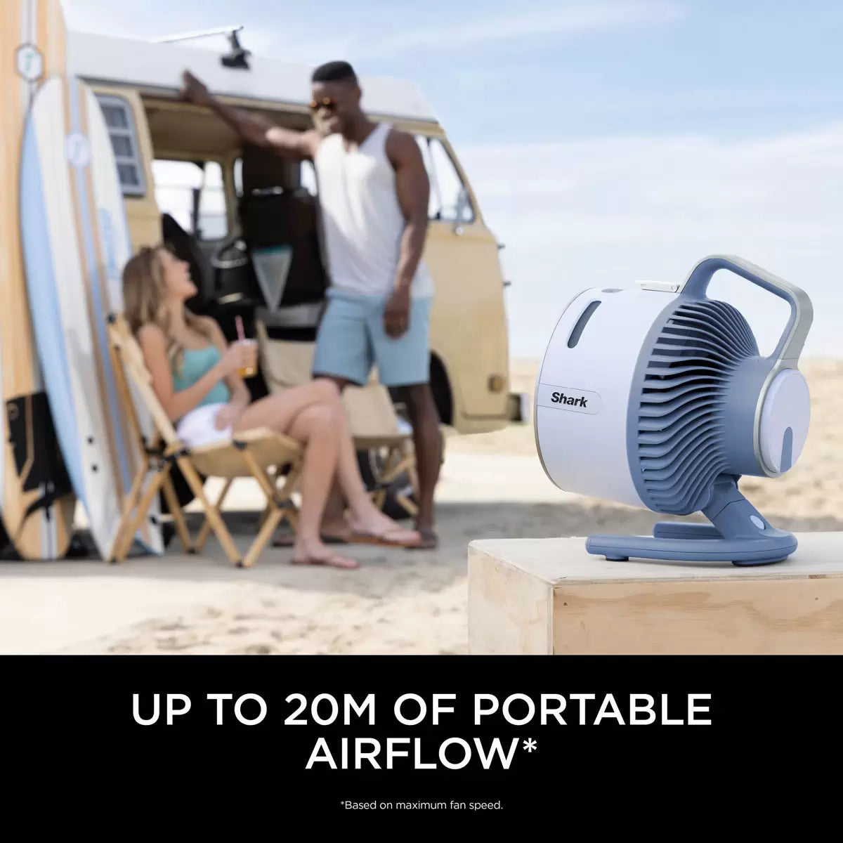 Shark FlexBreeze HydroGo Portable Misting Fan FA050UK – Glacier Blue