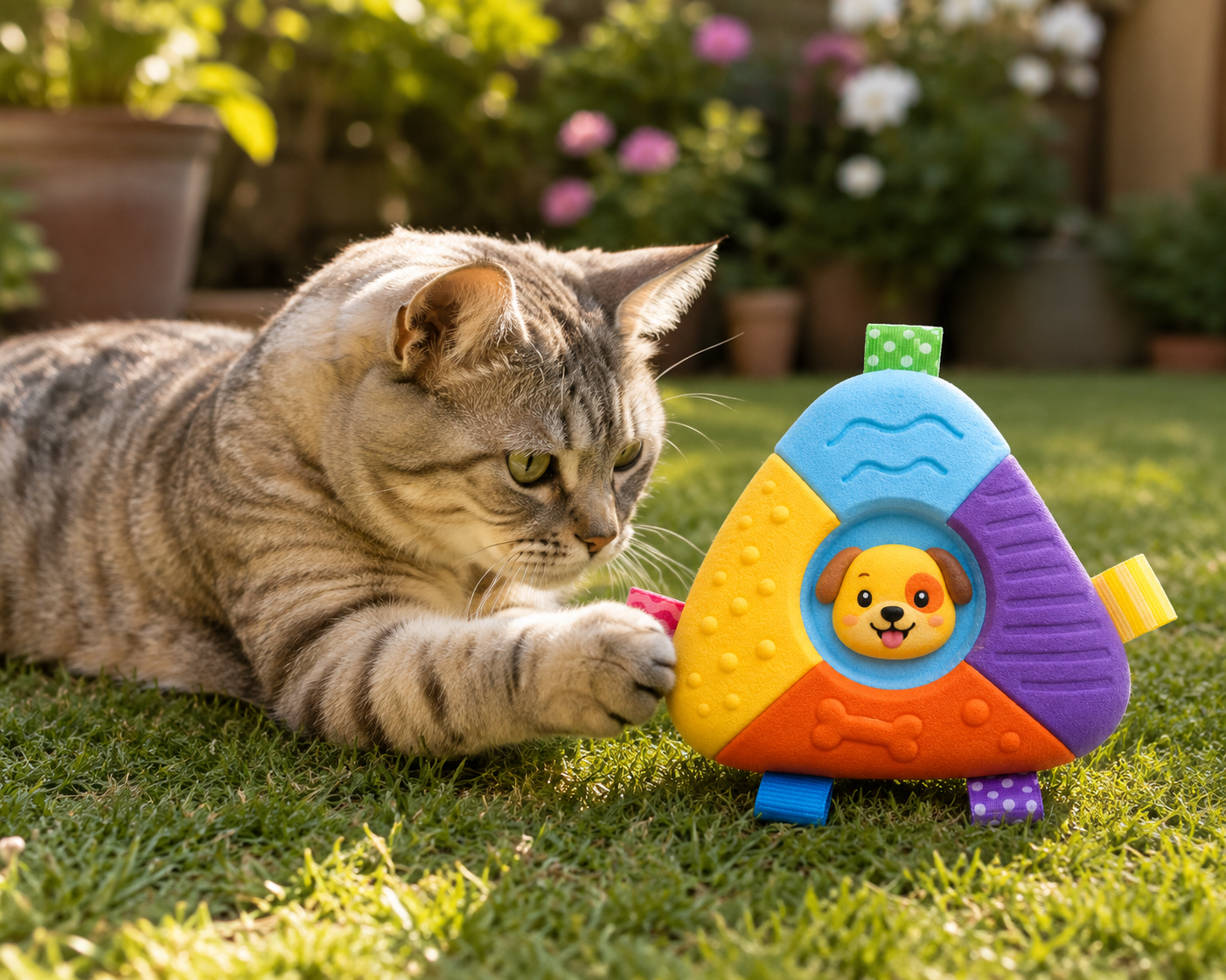 Textured Sensory Activity Toy for Puppies and Small Dogs – Multicolour