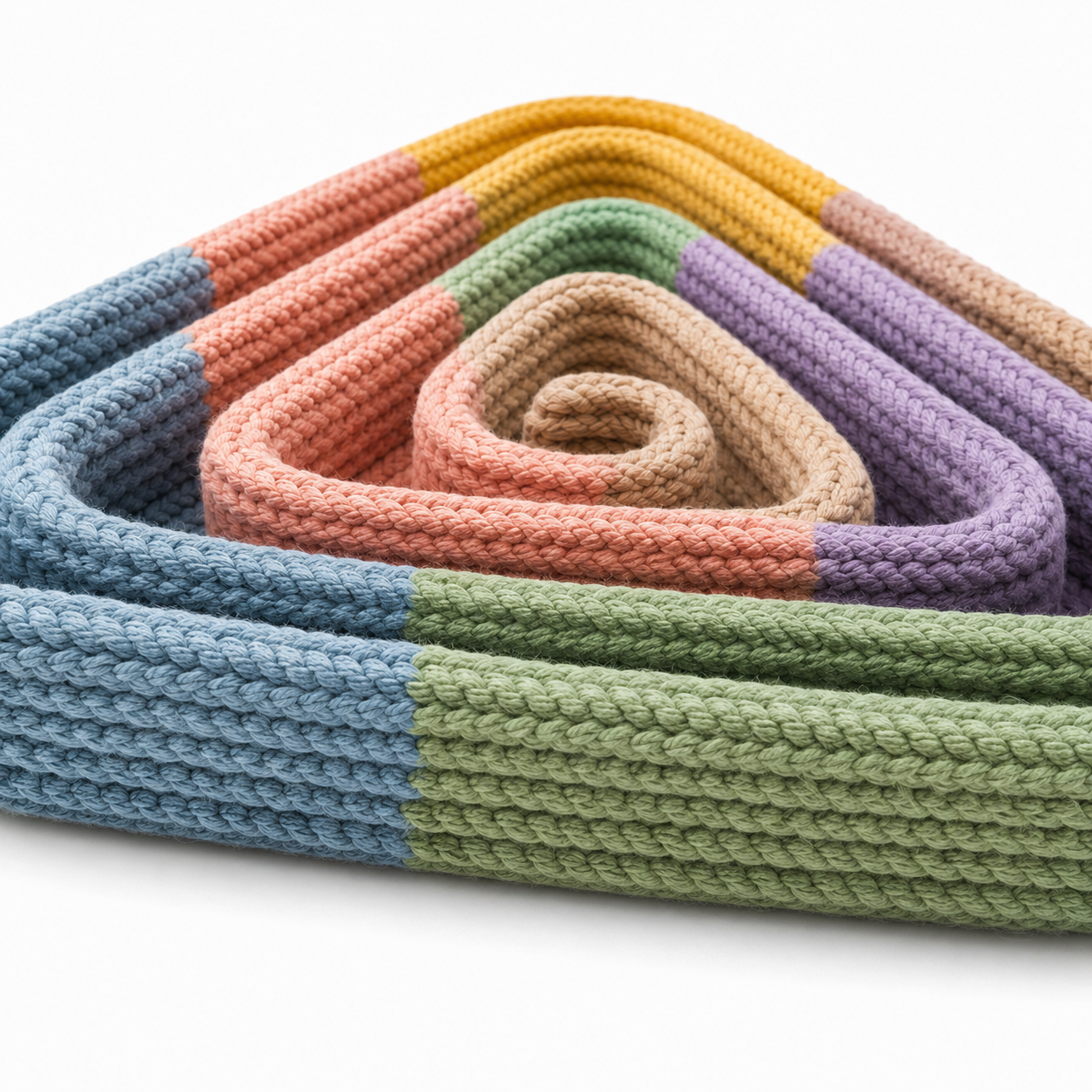 Triangular Braided Cotton Rope Snuffle and Treat-Finding Mat for Dogs – Multicolour