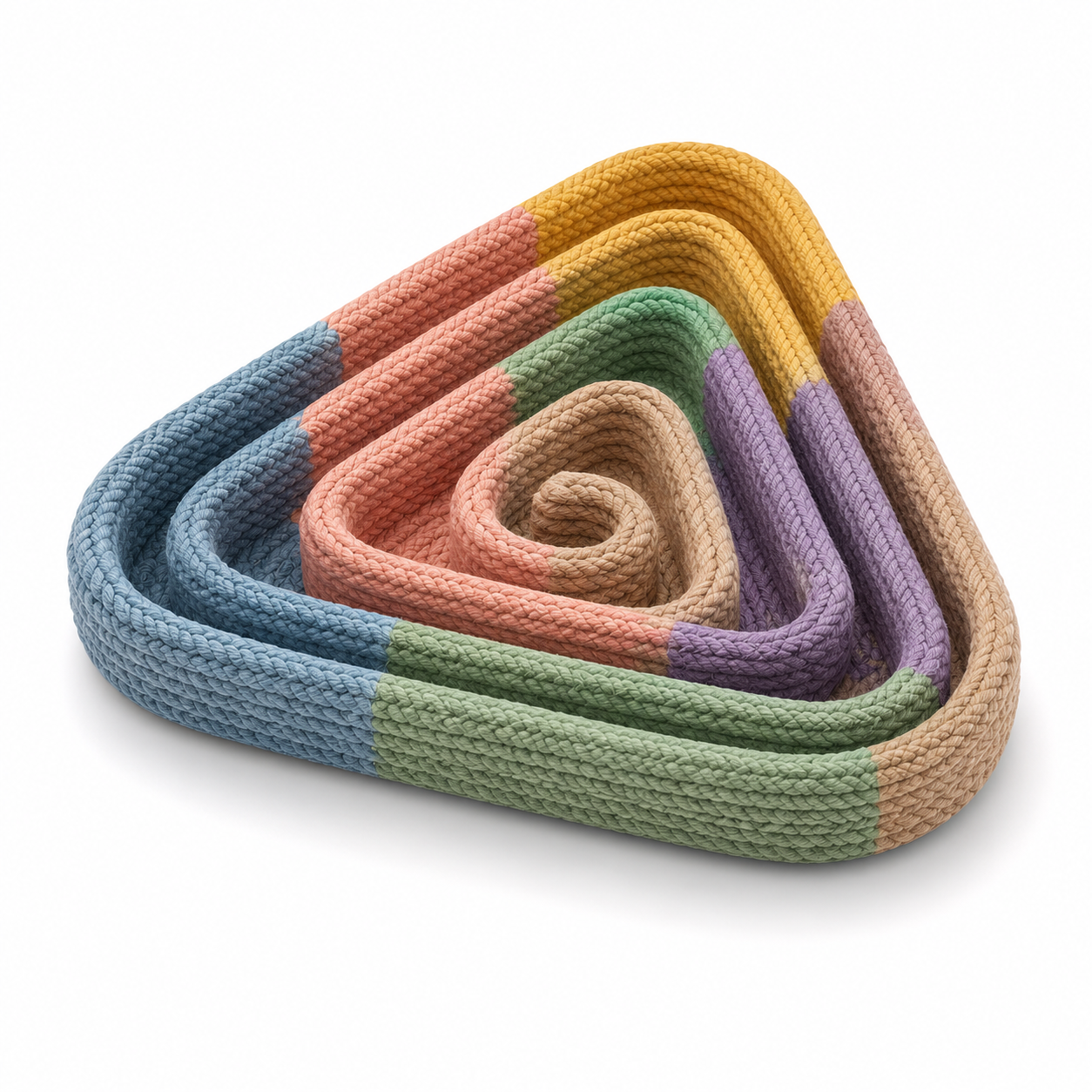 Triangular Braided Cotton Rope Snuffle and Treat-Finding Mat for Dogs – Multicolour