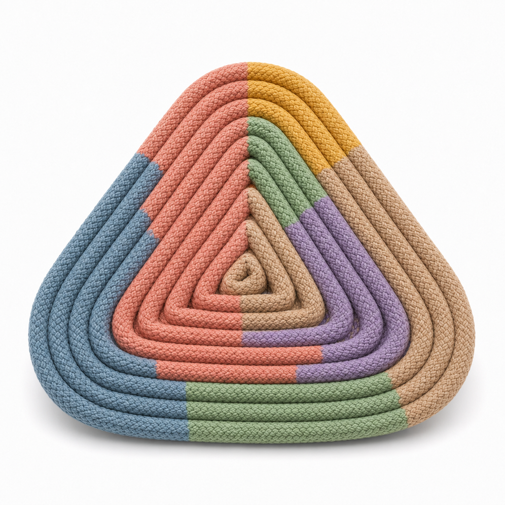 Triangular Braided Cotton Rope Snuffle and Treat-Finding Mat for Dogs – Multicolour