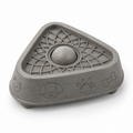 Triangular Slow Feeder Bowl for Cats and Dogs – Grey Wood Effect