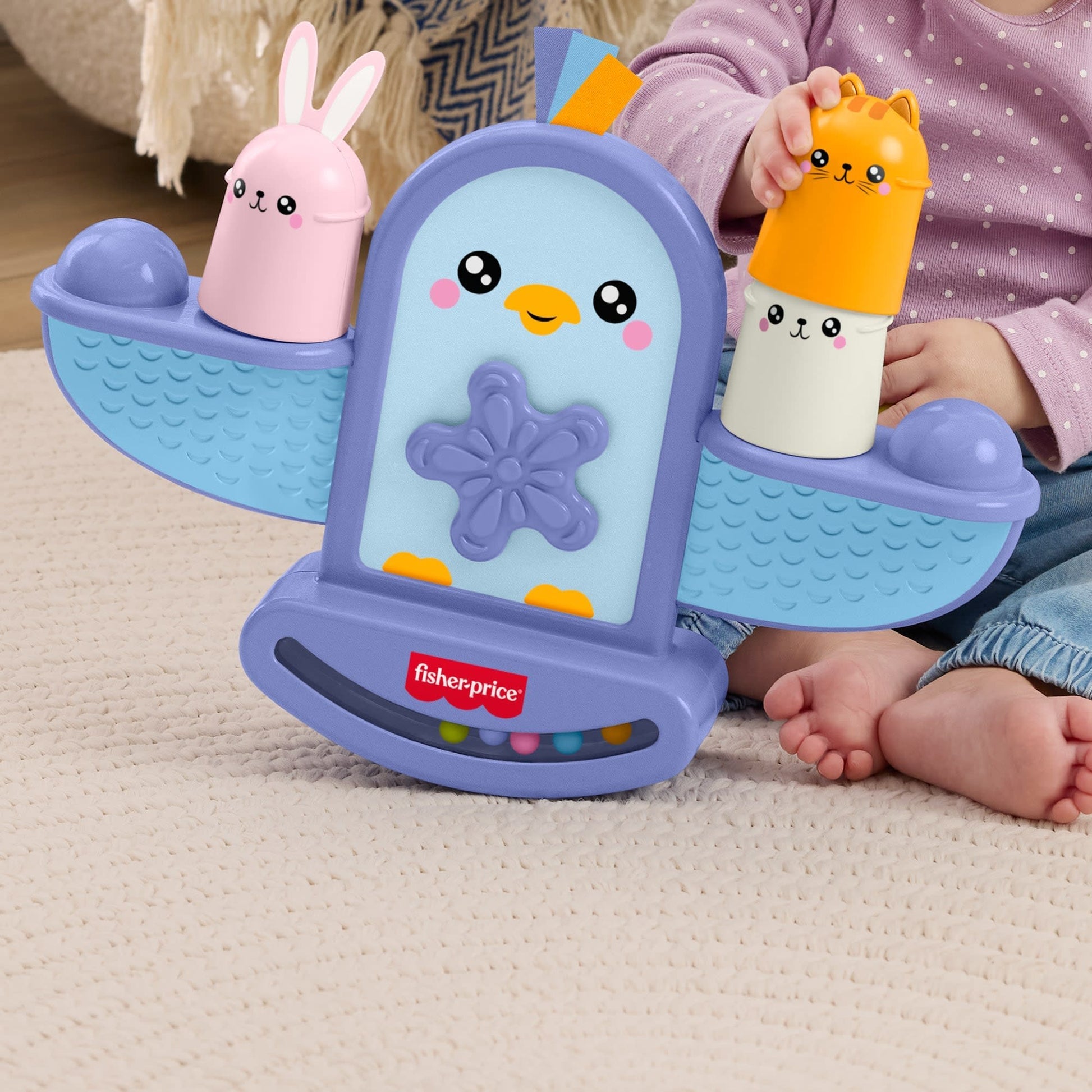 5-Piece Baby Bird Rattle Stacking Toy – Colourful Educational Sensory Toy for Babies
