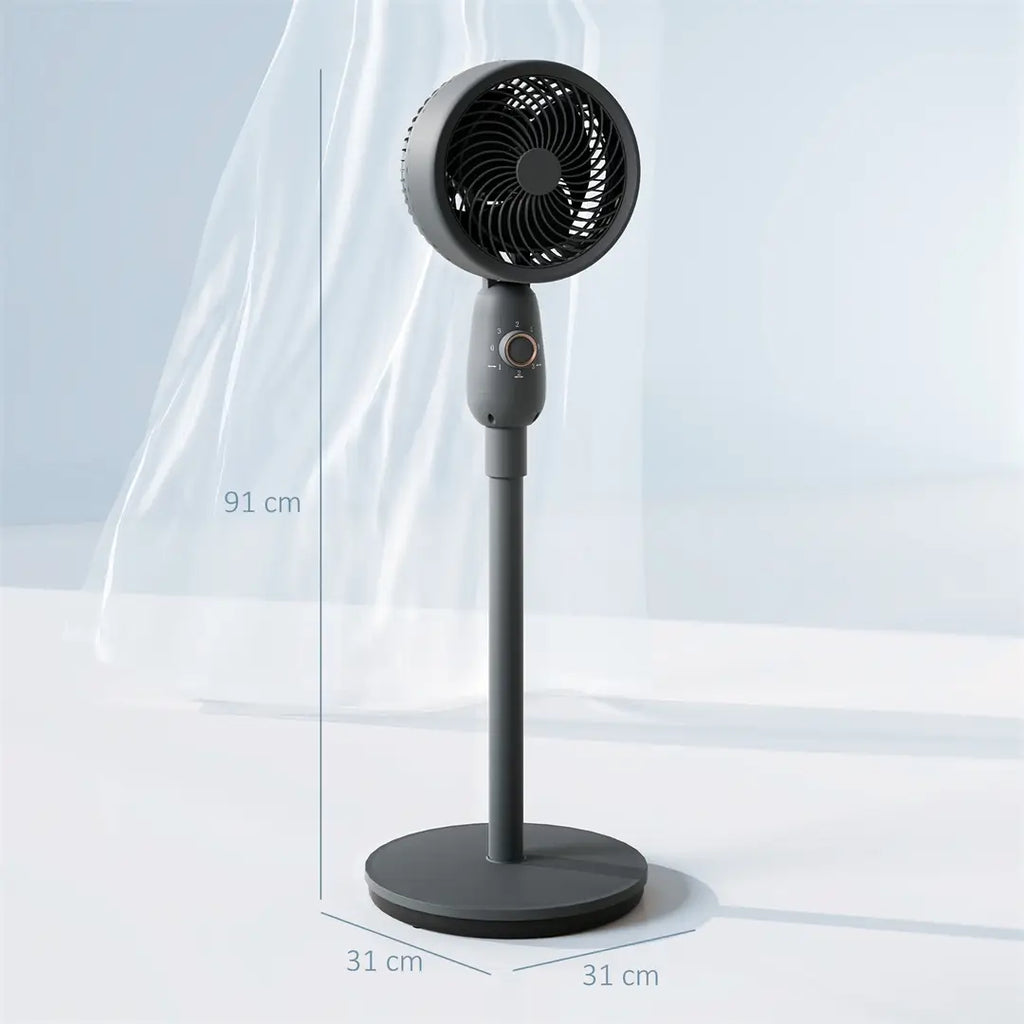 Nordara 12-Inch Standing Floor Fan – Grey