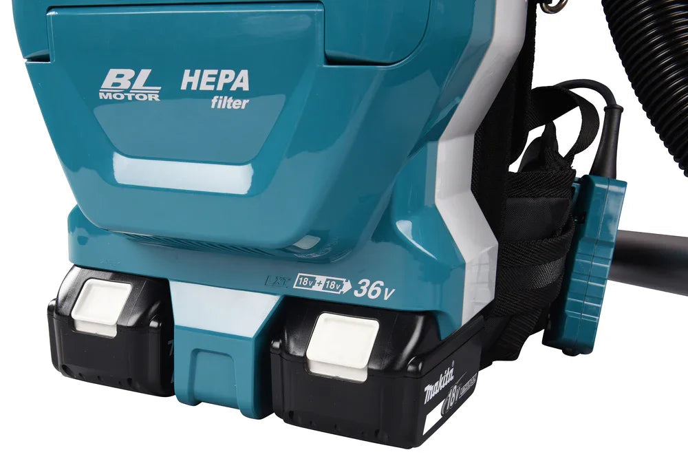 Makita 18v DVC261TX25 Hepa Cordless Backpack Vacuum - Full kit
