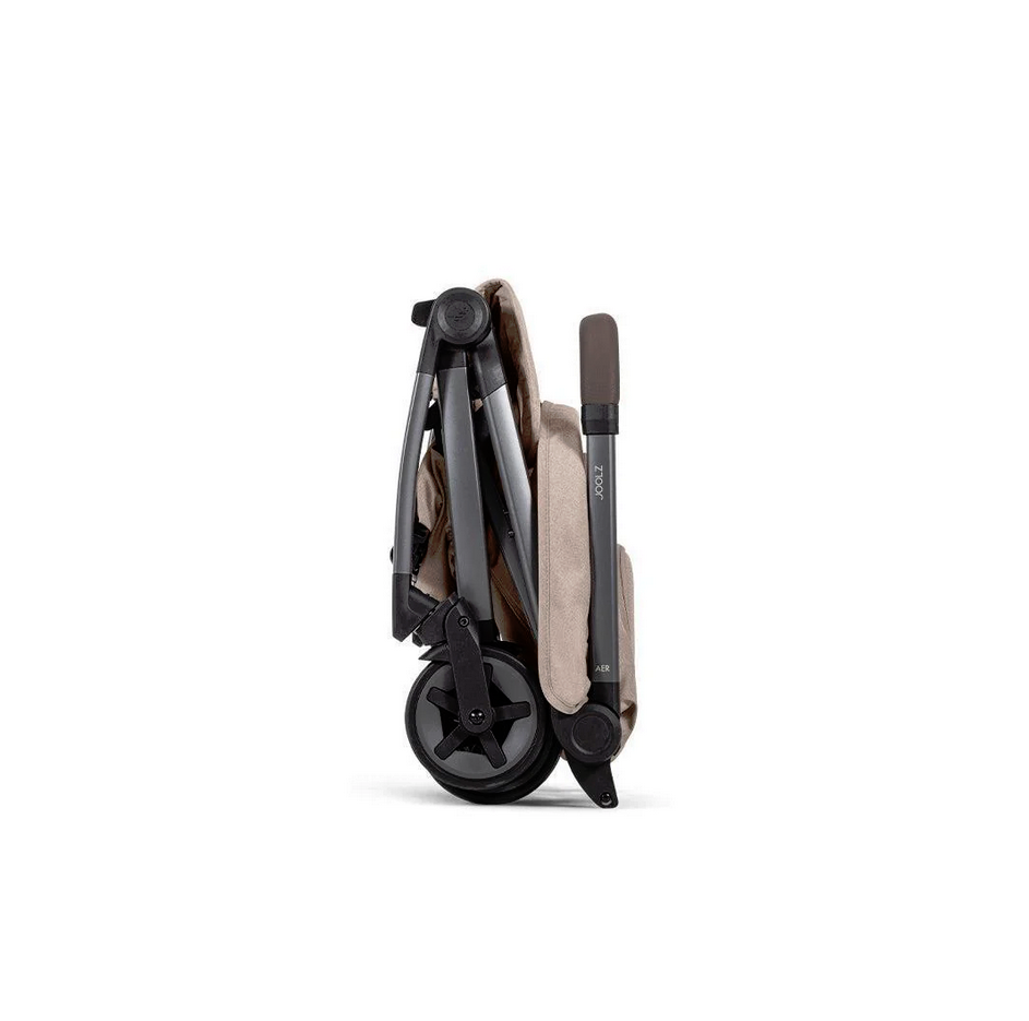 Joolz Aer2 Compact Stroller – Sandy Taupe Lightweight One-Hand Fold Pushchair